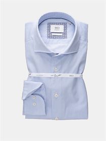 Eterna Super Soft lyseblå stribet premium by1863 skjorte uden brystlomme. Slim Fit 2357 12 FS82